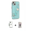 MARSİLYAN™- iPhone 14 Kılıf Nova Işık Prime - Siyah Bilvis 3D Cam Ekran Koruyucu + Shine Kamera Lens - YL