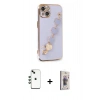 MARSİLYAN™- iPhone 14 Kılıf Nova Işık Prime - Siyah Bilvis 3D Cam Ekran Koruyucu + Shine Kamera Lens - YL