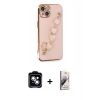 MARSİLYAN™- iPhone 14 Kılıf Nova Işık Prime - Siyah Bilvis 3D Mat Cam Ekran Koruyucu + PVD Metal Kamera Lens - MI