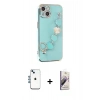 MARSİLYAN™- iPhone 14 Kılıf Nova Işık Prime - Siyah Bilvis 3D Mat Cam Ekran Koruyucu + Shine Kamera Lens - MI