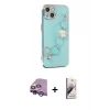 MARSİLYAN™- iPhone 14 Kılıf Nova Işık Prime - Siyah Bilvis 3D Mat Cam Ekran Koruyucu + Mor Raze Metal Kamera Lens
