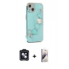 MARSİLYAN™- iPhone 14 Kılıf Nova Işık Prime - Siyah Bilvis 3D Mat Cam Ekran Koruyucu + PVD Metal Kamera Lens - SH