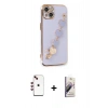 MARSİLYAN™- iPhone 14 Kılıf Nova Işık Prime - Siyah Bilvis 3D Mat Cam Ekran Koruyucu + Shine Kamera Lens - KI