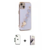 MARSİLYAN™- iPhone 14 Kılıf Nova Işık Prime - Siyah Bilvis 3D Mat Cam Ekran Koruyucu + Shine Kamera Lens - YL