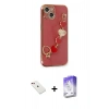 MARSİLYAN™- iPhone 14 Kılıf Nova Işık Prime - Siyah Bilvis 5in1 3D Magic Cam Ekran Koruyucu + Diamond Kamera Lens - KI