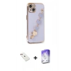 MARSİLYAN™- iPhone 14 Kılıf Nova Işık Prime - Siyah Bilvis 5in1 3D Magic Cam Ekran Koruyucu + Diamond Kamera Lens - KI