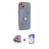 MARSİLYAN™- iPhone 14 Kılıf Nova Işık Prime - Siyah Bilvis 5in1 3D Magic Cam Ekran Koruyucu + Raze Metal Kamera Lens - GS