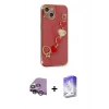 MARSİLYAN™- iPhone 14 Kılıf Nova Işık Prime - Siyah Bilvis 5in1 3D Magic Cam Ekran Koruyucu + Raze Metal Kamera Lens - GS