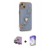 MARSİLYAN™- iPhone 14 Kılıf Nova Işık Prime - Siyah Bilvis 5in1 3D Magic Cam Ekran Koruyucu + Raze Metal Kamera Lens - MR
