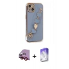MARSİLYAN™- iPhone 14 Kılıf Nova Işık Prime - Siyah Bilvis 5in1 3D Magic Cam Ekran Koruyucu + Raze Metal Kamera Lens - KI