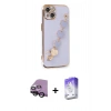 MARSİLYAN™- iPhone 14 Kılıf Nova Işık Prime - Siyah Bilvis 5in1 3D Magic Cam Ekran Koruyucu + Raze Metal Kamera Lens - SH