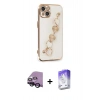 MARSİLYAN™- iPhone 14 Kılıf Nova Işık Prime - Siyah Bilvis 5in1 3D Magic Cam Ekran Koruyucu + Raze Metal Kamera Lens - SH