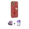MARSİLYAN™- iPhone 14 Kılıf Nova Işık Prime - Siyah Bilvis 5in1 3D Magic Cam Ekran Koruyucu + Raze Metal Kamera Lens - SH