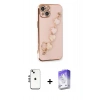 MARSİLYAN™- iPhone 14 Kılıf Nova Işık Prime - Siyah Bilvis 5in1 3D Magic Cam Ekran Koruyucu + Shine Kamera Lens - GS