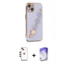 MARSİLYAN™- iPhone 14 Kılıf Nova Işık Prime - Siyah Bilvis 5in1 3D Magic Cam Ekran Koruyucu + Shine Kamera Lens - KI