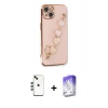 MARSİLYAN™- iPhone 14 Kılıf Nova Işık Prime - Siyah Bilvis 5in1 3D Magic Cam Ekran Koruyucu + Yeşil Shine Kamera Lens