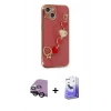 MARSİLYAN™- iPhone 14 Kılıf Nova Işık Prime - Siyah Bilvis 5in1 5D Magic Hayalet Cam Ekran Koruyucu + Raze Metal Kamera Lens - SH