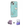 MARSİLYAN™- iPhone 14 Kılıf Nova Işık Prime - Siyah Bilvis 5in1 5D Magic Hayalet Cam Ekran Koruyucu + Raze Metal Kamera Lens - MR
