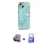 MARSİLYAN™- iPhone 14 Kılıf Nova Işık Prime - Siyah Bilvis 5in1 5D Magic Hayalet Cam Ekran Koruyucu + Raze Metal Kamera Lens - SH