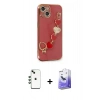 MARSİLYAN™- iPhone 14 Kılıf Nova Işık Prime - Siyah Bilvis 5in1 5D Magic Hayalet Cam Ekran Koruyucu + Shine Kamera Lens - YL