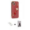 MARSİLYAN™- iPhone 14 Kılıf Nova Işık Prime - Siyah Bilvis Hayalet Cam Ekran Koruyucu + Diamond Kamera Lens - SABE