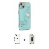 MARSİLYAN™- iPhone 14 Kılıf Nova Işık Prime - Siyah Bilvis Hayalet Cam Ekran Koruyucu + Shine Kamera Lens - GI