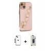 MARSİLYAN™- iPhone 14 Kılıf Nova Işık Prime - Siyah Bilvis Hayalet Cam Ekran Koruyucu + Shine Kamera Lens - KI
