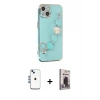 MARSİLYAN™- iPhone 14 Kılıf Nova Işık Prime - Siyah Bilvis Hayalet Cam Ekran Koruyucu + Shine Kamera Lens - MI
