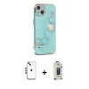 MARSİLYAN™- iPhone 14 Kılıf Nova Işık Prime - Siyah Bilvis Hayalet Cam Ekran Koruyucu + Shine Kamera Lens - MI