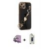 MARSİLYAN™- iPhone 14 Kılıf Nova Işık Prime - Siyah Bilvis Hayalet Cam Ekran Koruyucu + Raze Metal Kamera Lens - MR