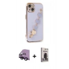 MARSİLYAN™- iPhone 14 Kılıf Nova Işık Prime - Siyah Bilvis Hayalet Cam Ekran Koruyucu + Raze Metal Kamera Lens - SH