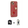 MARSİLYAN™- iPhone 14 Kılıf Nova Işık Prime - Siyah Bilvis Hayalet Cam Ekran Koruyucu + PVD Metal Kamera Lens - TU
