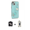MARSİLYAN™- iPhone 14 Kılıf Nova Işık Prime - Siyah Bilvis Hayalet Cam Ekran Koruyucu + PVD Metal Kamera Lens - TU