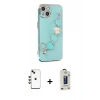 MARSİLYAN™- iPhone 14 Kılıf Nova Işık Prime - Siyah Bilvis Hayalet Cam Ekran Koruyucu + Shine Kamera Lens - YL