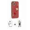 MARSİLYAN™- iPhone 14 Kılıf Nova Işık Prime - Siyah Bilvis Hayalet Cam Ekran Koruyucu + Shine Kamera Lens - YL