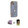 MARSİLYAN™- iPhone 14 Kılıf Nova Işık Prime - Siyah Buffer Cam Ekran Koruyucu + Kırmızı Raze Metal Kamera Lens