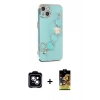 MARSİLYAN™- iPhone 14 Kılıf Nova Işık Prime - Siyah Buffer Cam Ekran Koruyucu + PVD Metal Kamera Lens - MI