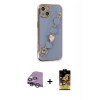MARSİLYAN™- iPhone 14 Kılıf Nova Işık Prime - Siyah Buffer Cam Ekran Koruyucu + Raze Metal Kamera Lens - GS