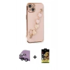 MARSİLYAN™- iPhone 14 Kılıf Nova Işık Prime - Siyah Buffer Cam Ekran Koruyucu + Raze Metal Kamera Lens - SH