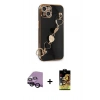 MARSİLYAN™- iPhone 14 Kılıf Nova Işık Prime - Siyah Buffer Cam Ekran Koruyucu + Raze Metal Kamera Lens - SH