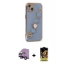 MARSİLYAN™- iPhone 14 Kılıf Nova Işık Prime - Siyah Buffer Cam Ekran Koruyucu + Raze Metal Kamera Lens - SH