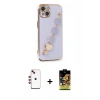 MARSİLYAN™- iPhone 14 Kılıf Nova Işık Prime - Siyah Buffer Cam Ekran Koruyucu + Shine Kamera Lens - KI