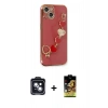 MARSİLYAN™- iPhone 14 Kılıf Nova Işık Prime - Siyah Buffer Cam Ekran Koruyucu + Siyah PVD Metal Kamera Lens