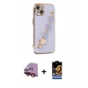 MARSİLYAN™- iPhone 14 Kılıf Nova Işık Prime - Siyah Buffer Hayalet Cam Ekran Koruyucu + Raze Metal Kamera Lens - KI