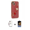 MARSİLYAN™- iPhone 14 Kılıf Nova Işık Prime - Siyah Buffer Hayalet Cam Ekran Koruyucu + Shine Kamera Lens - KI