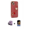 MARSİLYAN™- iPhone 14 Kılıf Nova Işık Prime - Siyah Buffer Hayalet Cam Ekran Koruyucu + Raze Metal Kamera Lens - SH