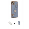 MARSİLYAN™- iPhone 14 Kılıf Nova Işık Prime - Siyah Joko Magic 5D Cam + Diamond Kamera Lens - KI
