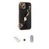 MARSİLYAN™- iPhone 14 Kılıf Nova Işık Prime - Siyah Joko Magic 5D Cam + Diamond Kamera Lens - SABE