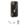 MARSİLYAN™- iPhone 14 Kılıf Nova Işık Prime - Siyah Joko Magic 5D Cam + Diamond Kamera Lens - YL