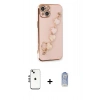 MARSİLYAN™- iPhone 14 Kılıf Nova Işık Prime - Siyah Joko Magic 5D Cam + Gümüş Shine Kamera Lens